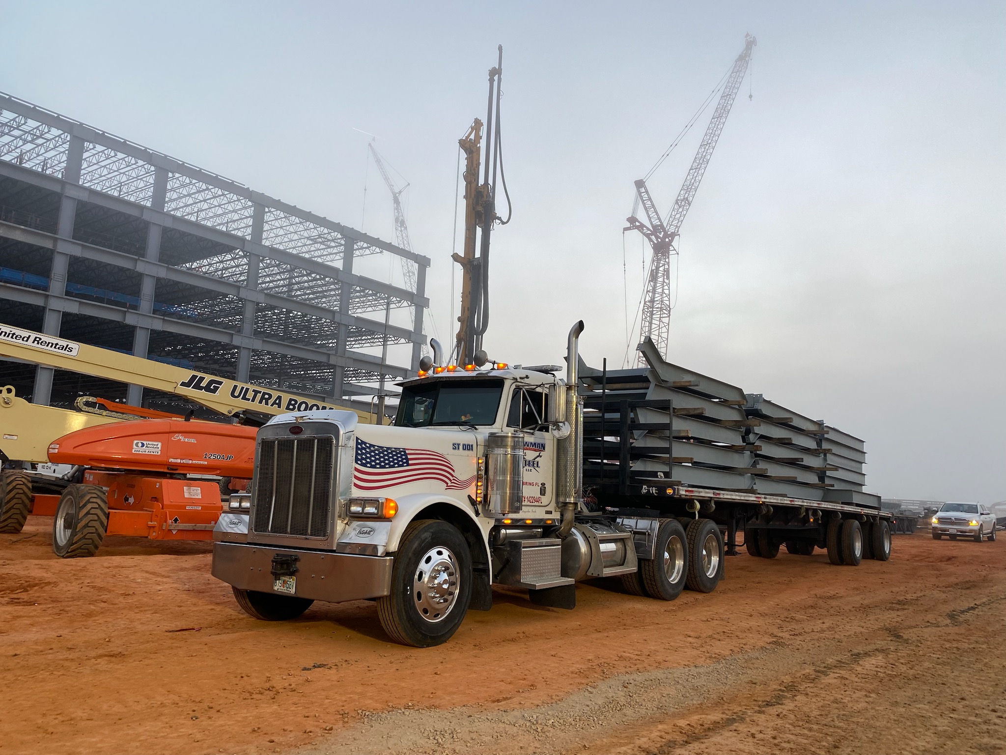 Bowman Steel ironworker welding on-site